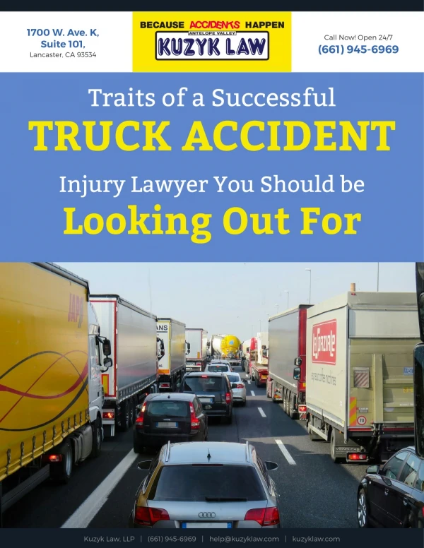 Traits of a Successful Truck Accident Injury Lawyer You Should be Looking Out For