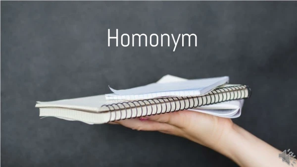 Homonyms class