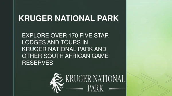 Kruger National Park Krugernationalpark.org.za