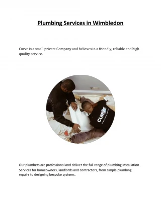 Plumbing Services in Wimbledon - slide 1