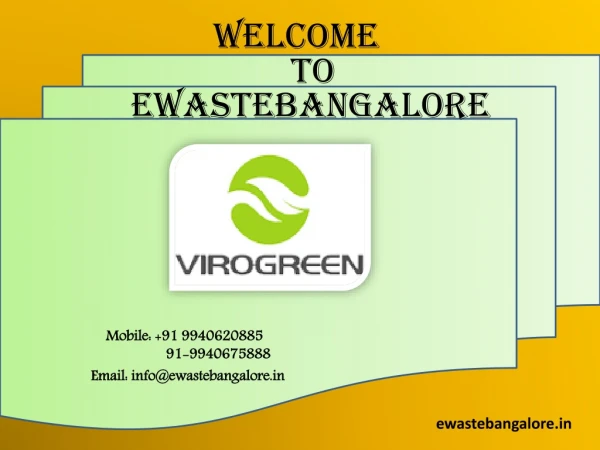 Disposal of electronic waste in bangalore