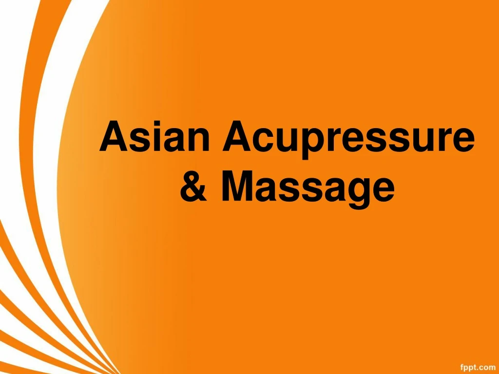 asian acupressure massage