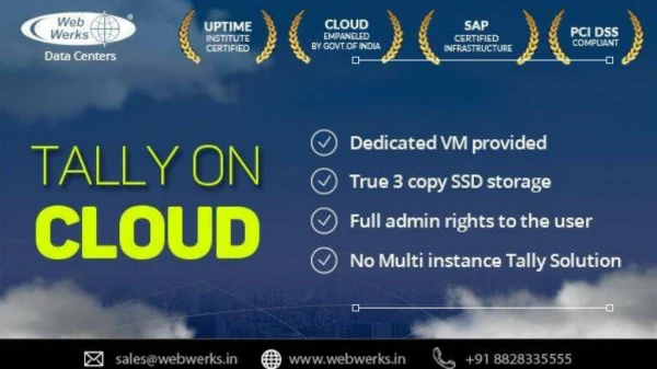 Web Werks introduces Tally on Cloud Hosting Services