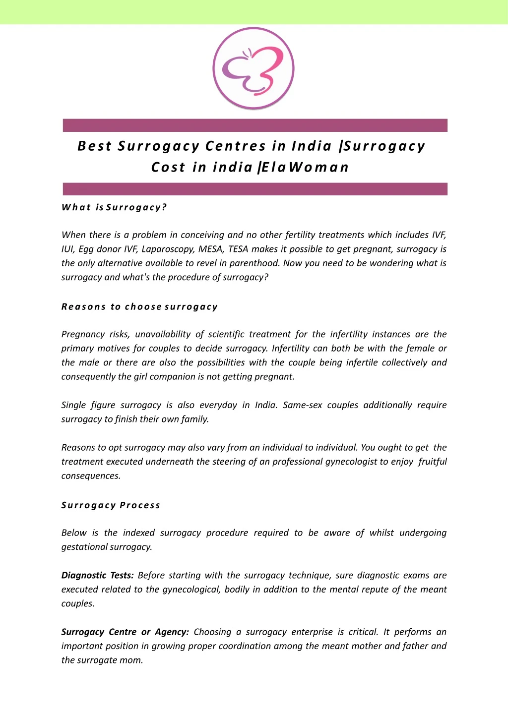 best surrogacy centres in india surrogacy cost