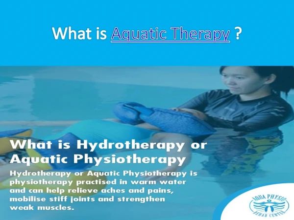 What is Aquatherapy ?