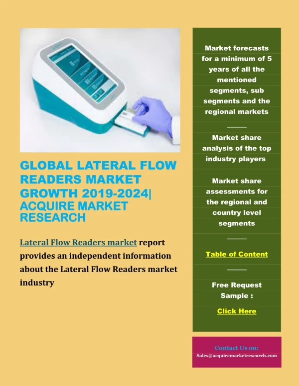 Global Lateral Flow Readers Market Growth 2019-2024