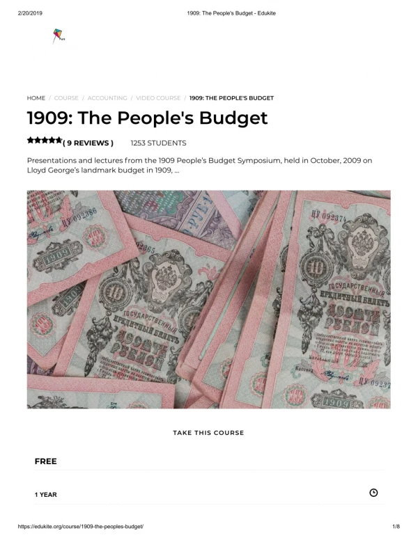 1909_ The People's Budget - Edukite