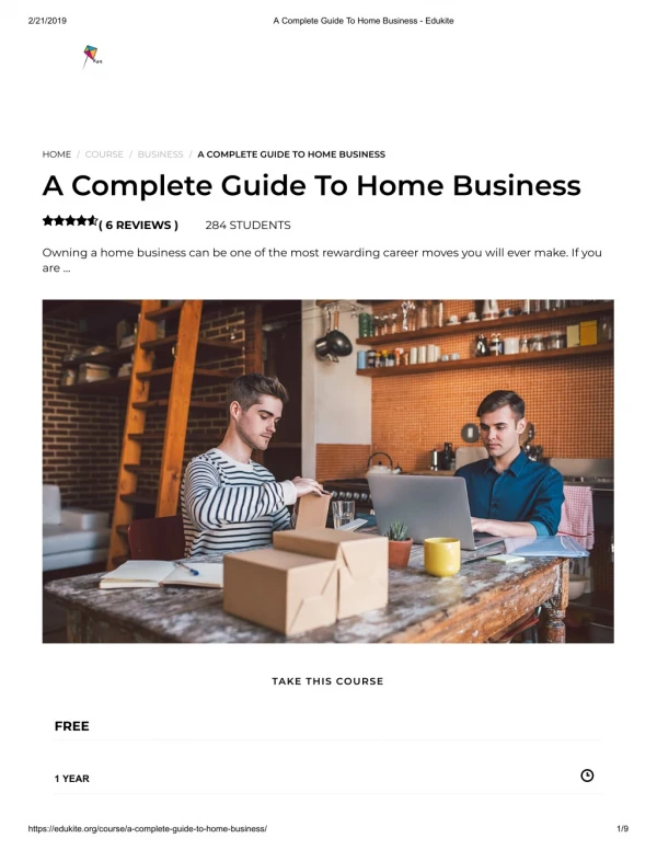 A Complete Guide To Home Business - Edukite