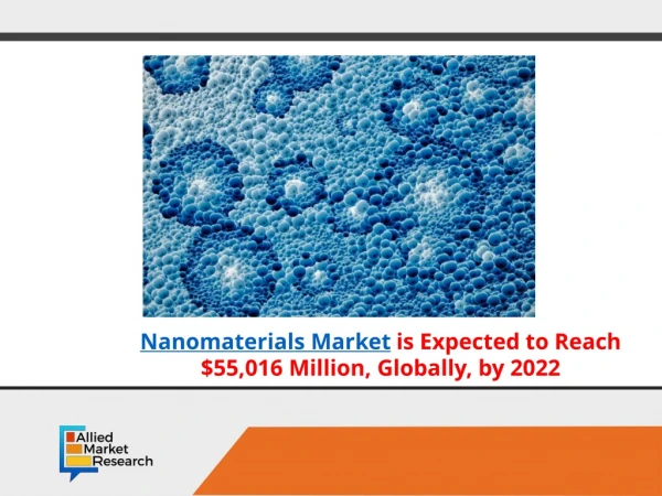 Nanomaterials Market to Perceive $55,016 Million by 2022