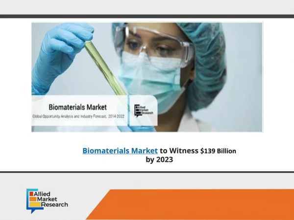 Biomaterials Market to touch $139 Bn by 2022