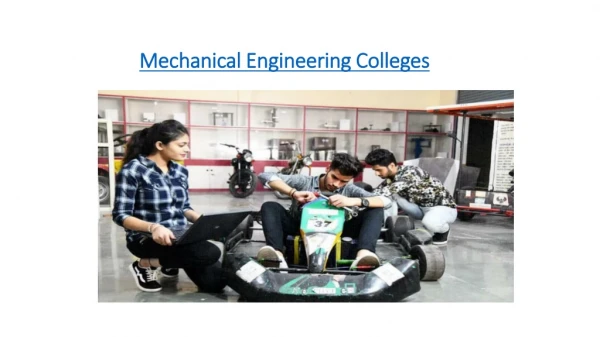 Mechanical Engineering Colleges