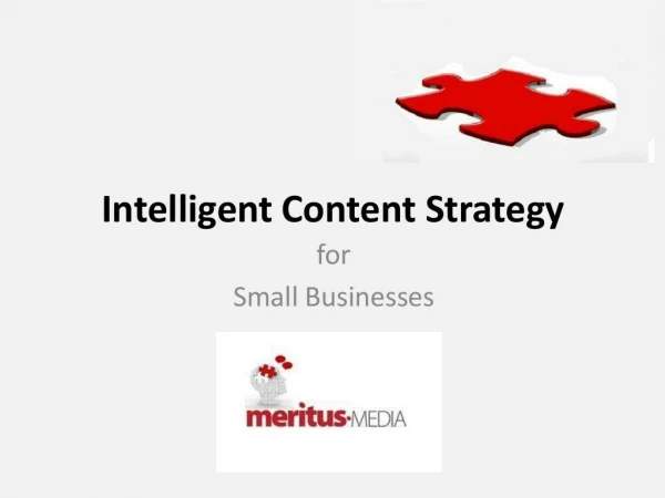 Intelligent Content Strategy for Small Businesses