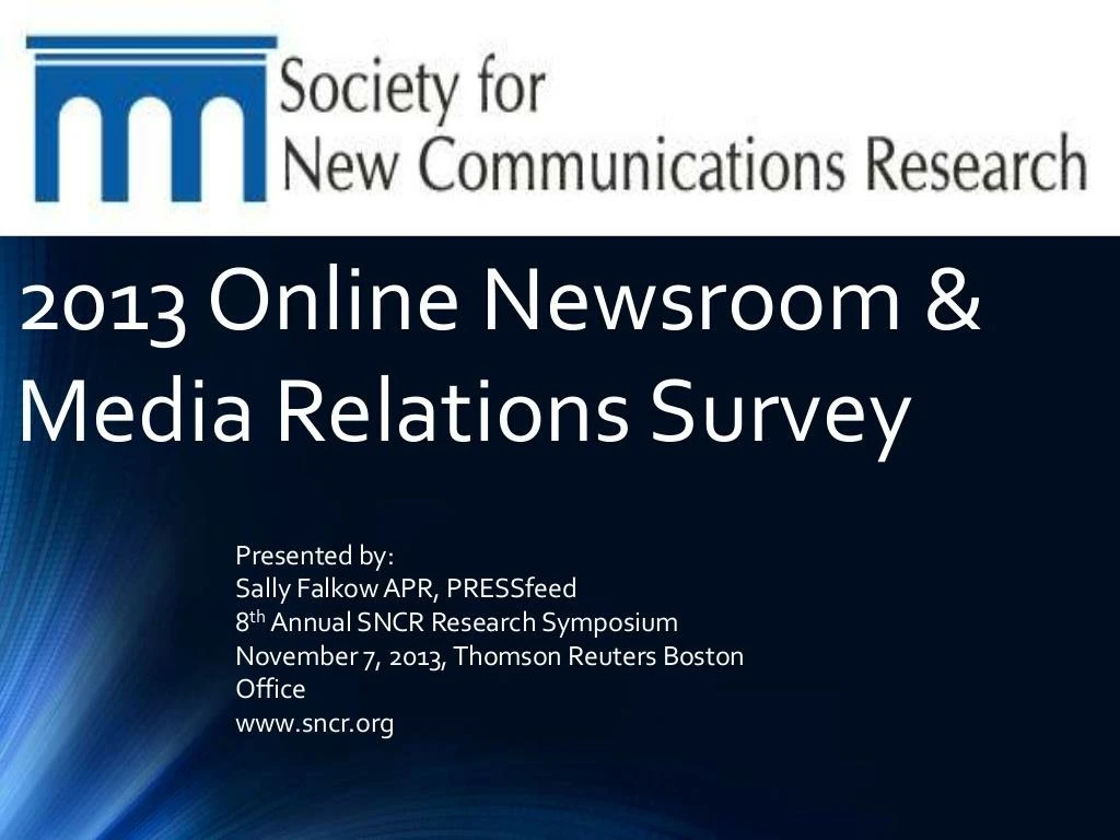 pressfeed 2013 online newsroom media relations report