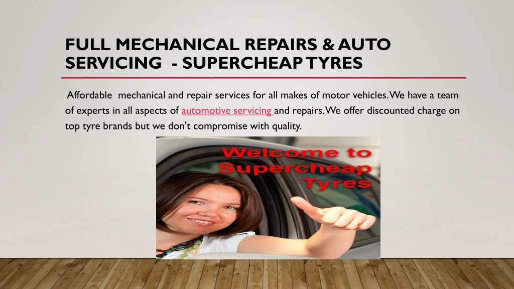 full mechanical repairs auto servicing supercheap tyres