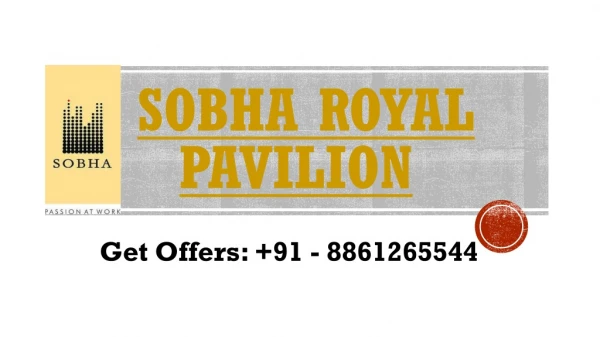 Sobha New Apartment Sobha Royal Pavilion Sarjapur