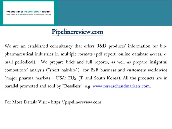 R&D drug pipeline database