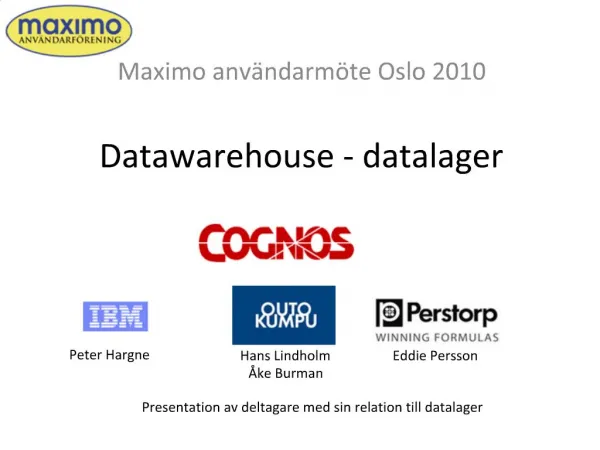 Datawarehouse - datalager