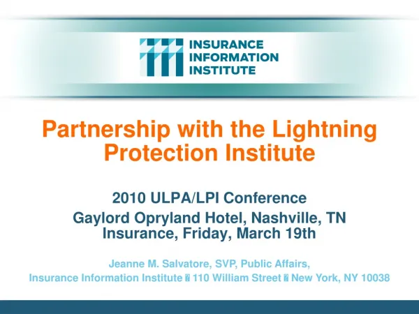 Partnership with the Lightning Protection Institute