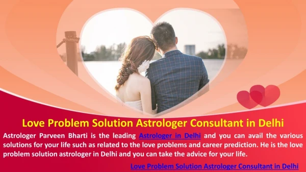 Love Problem Solution Astrologer Consultant in Delhi