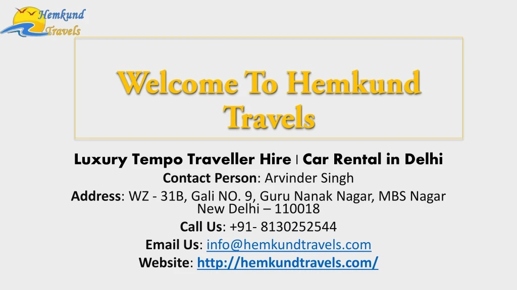 welcome to hemkund travels