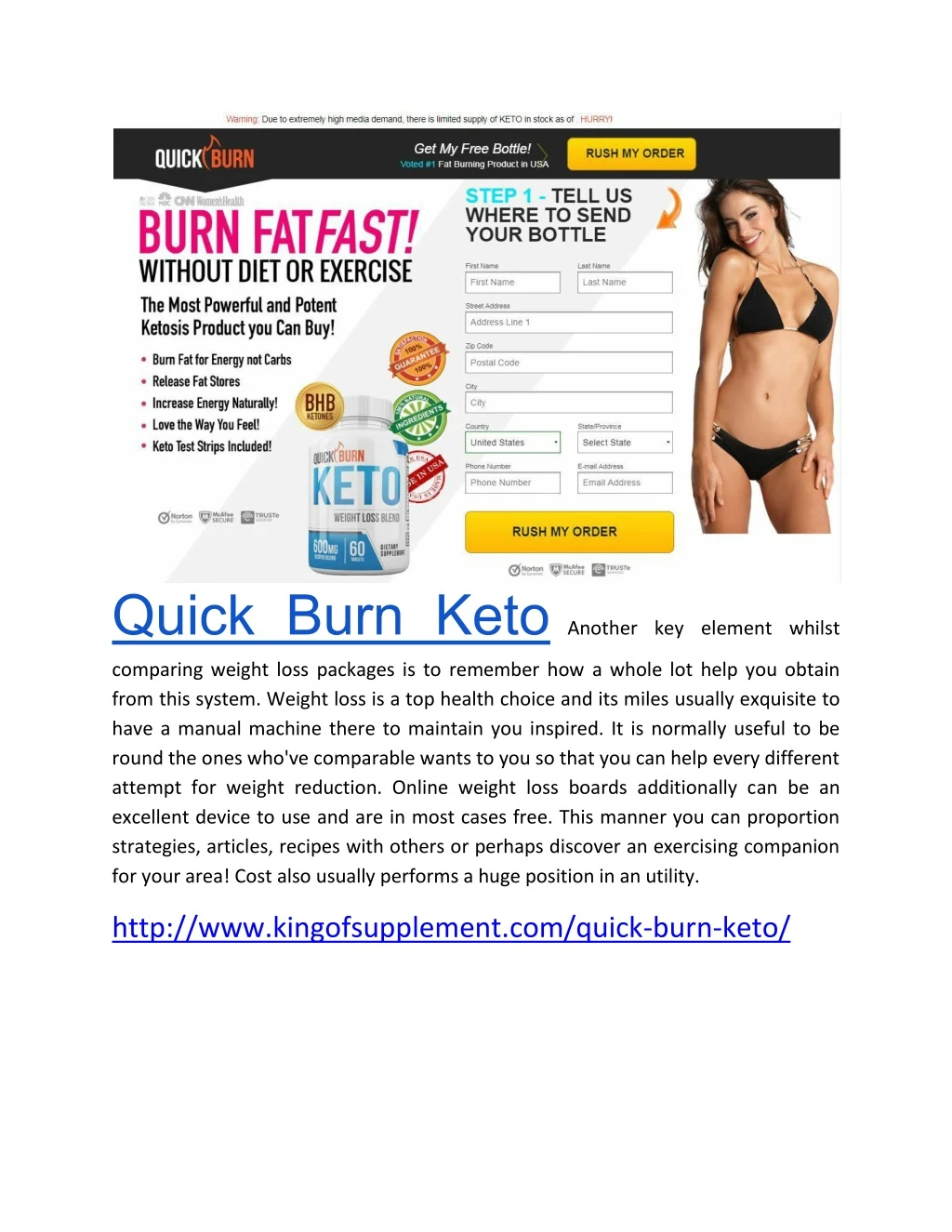 quick burn keto another key element whilst
