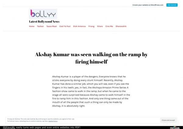 Akshay Kumar was seen walking on the ramp by firing himself