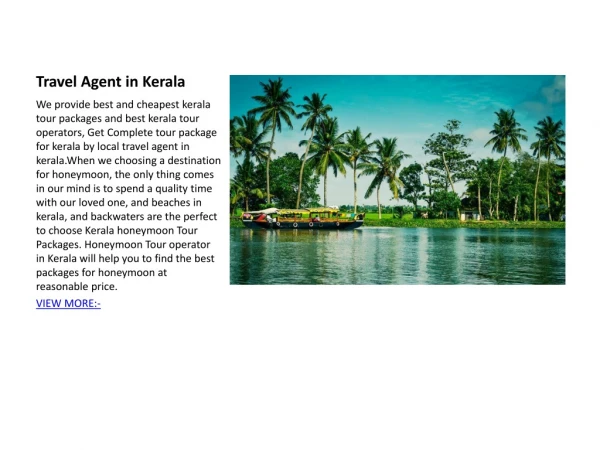 Travel Agent in Kerala