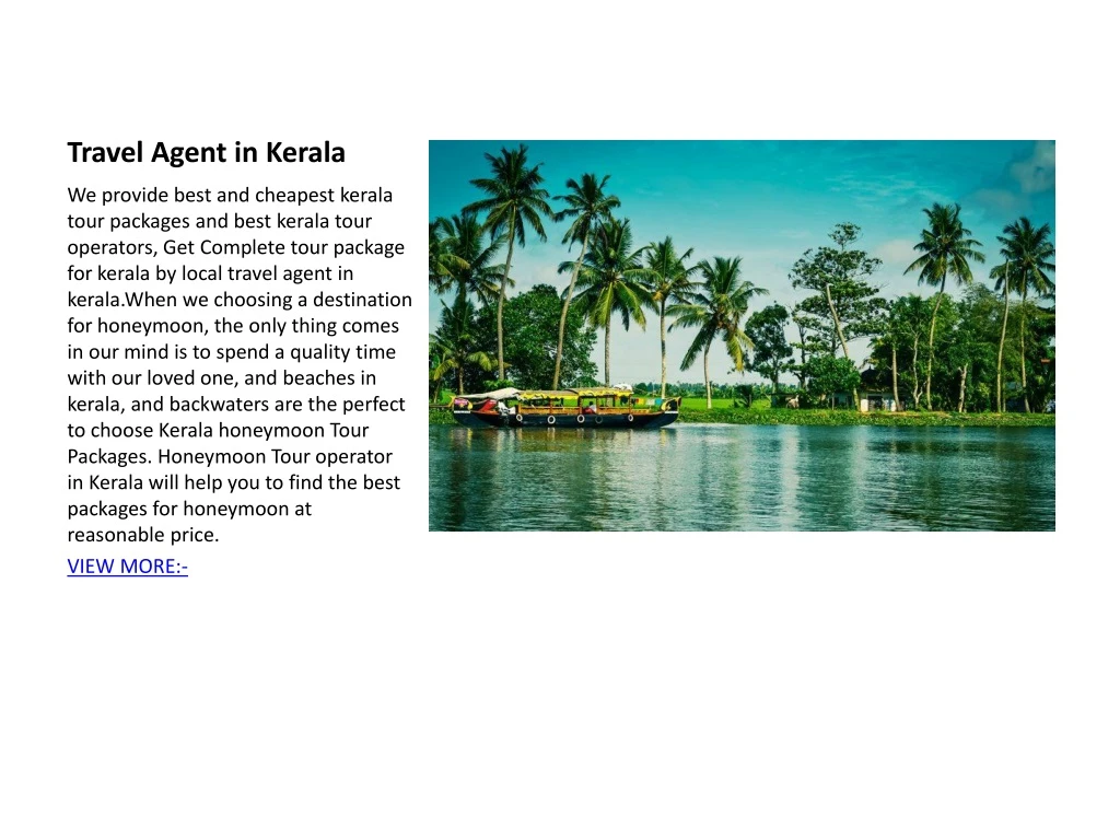 travel agent in kerala