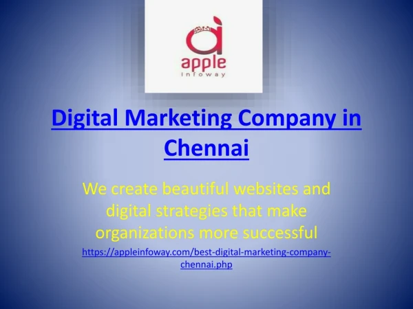 Digital Marketing Company in Chennai - Apple Infoway