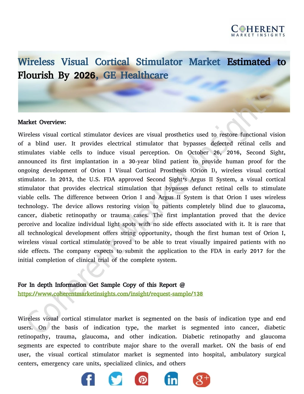 wireless visual cortical stimulator market