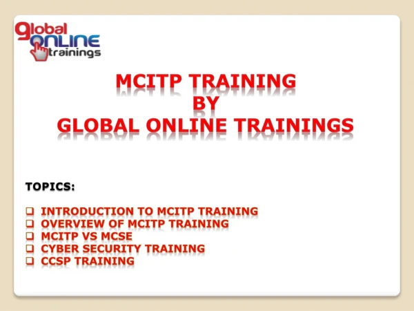 MCITP Training | MCITP Certification Online Course