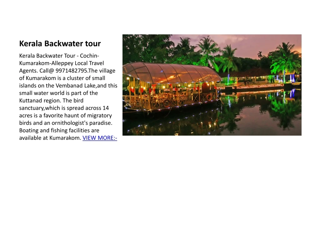 kerala backwater tour