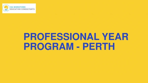 Best Professional Year Course in Perth