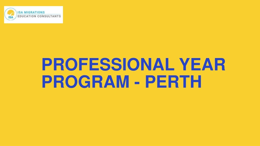 professional year program perth