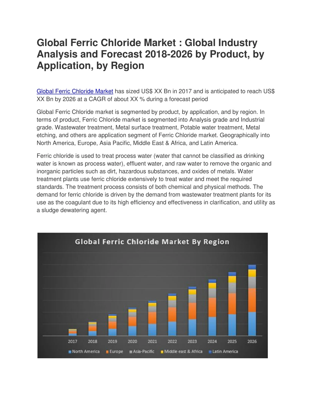 global ferric chloride market global industry