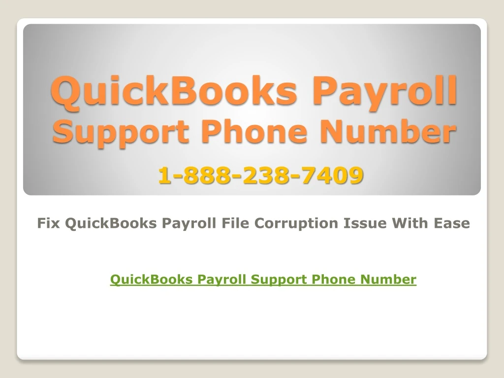 quickbooks payroll support phone number