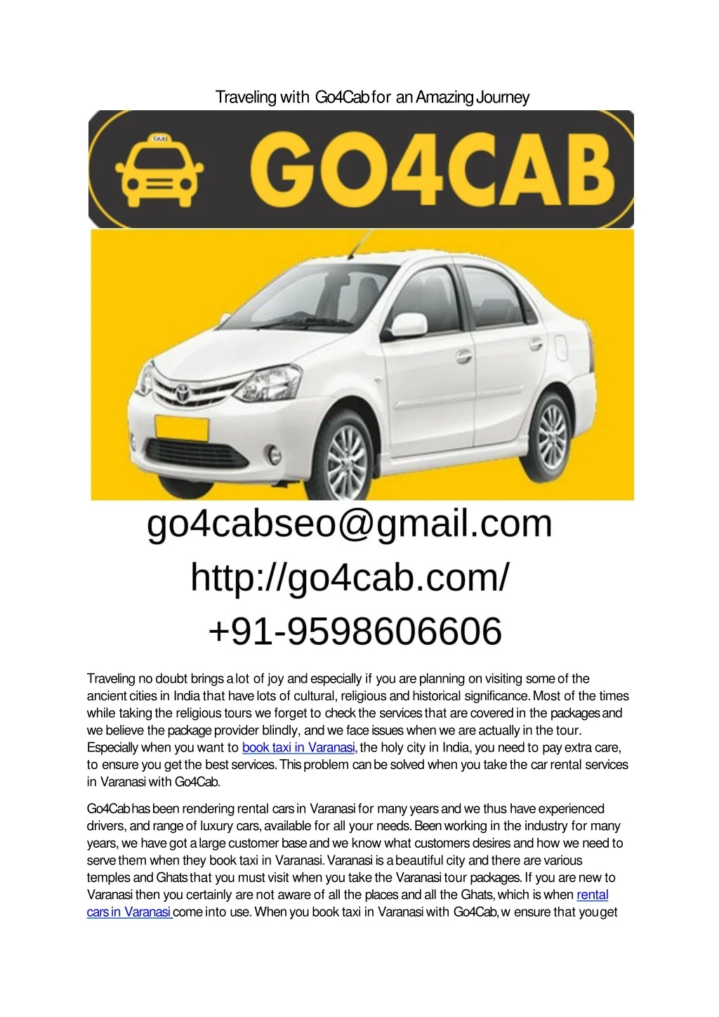 traveling with go4cab for an amazing journey