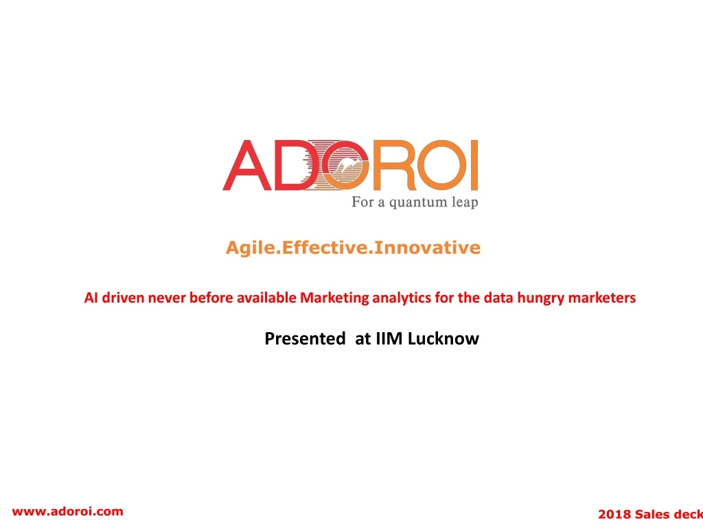 agile effective innovative