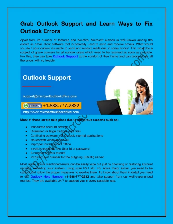 Grab Outlook Support and Learn Ways to Fix Outlook Errors