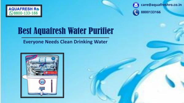 Aquafresh Water Filter Services Easily and Quickly