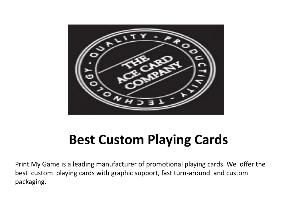 best custom playing cards