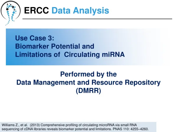 Use Case 3: Biomarker Potential and Limitations of Circulating miRNA