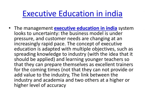 Executive Education|Executive Education in india|online skill development courses |online courses