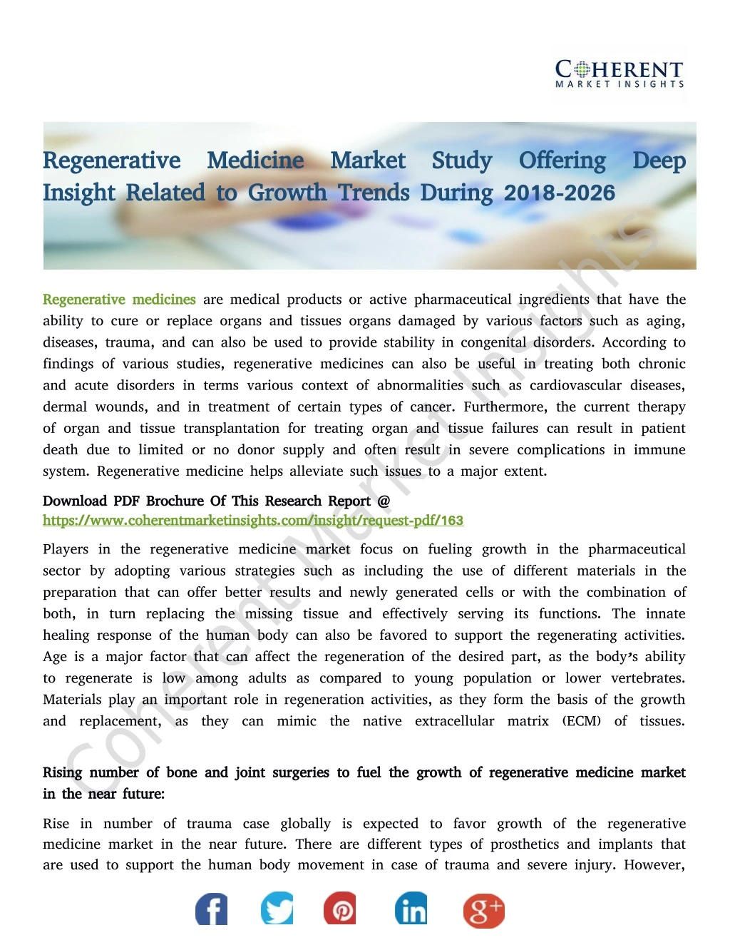 regenerative medicine market study offering deep