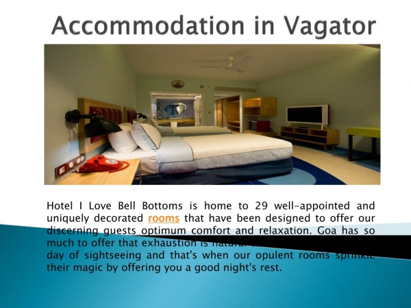 Accommodation in Vagator