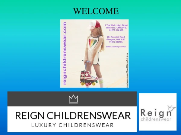 Buy Kids Designer Clothes, Shoes Online | Reign Childrenswear