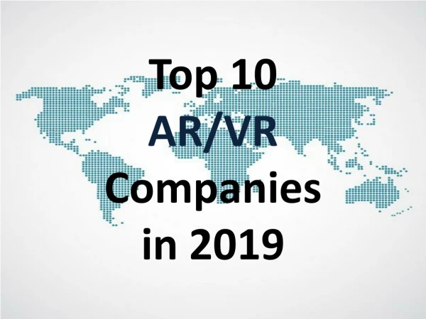Top AR/VR Companies in India and USA 2019