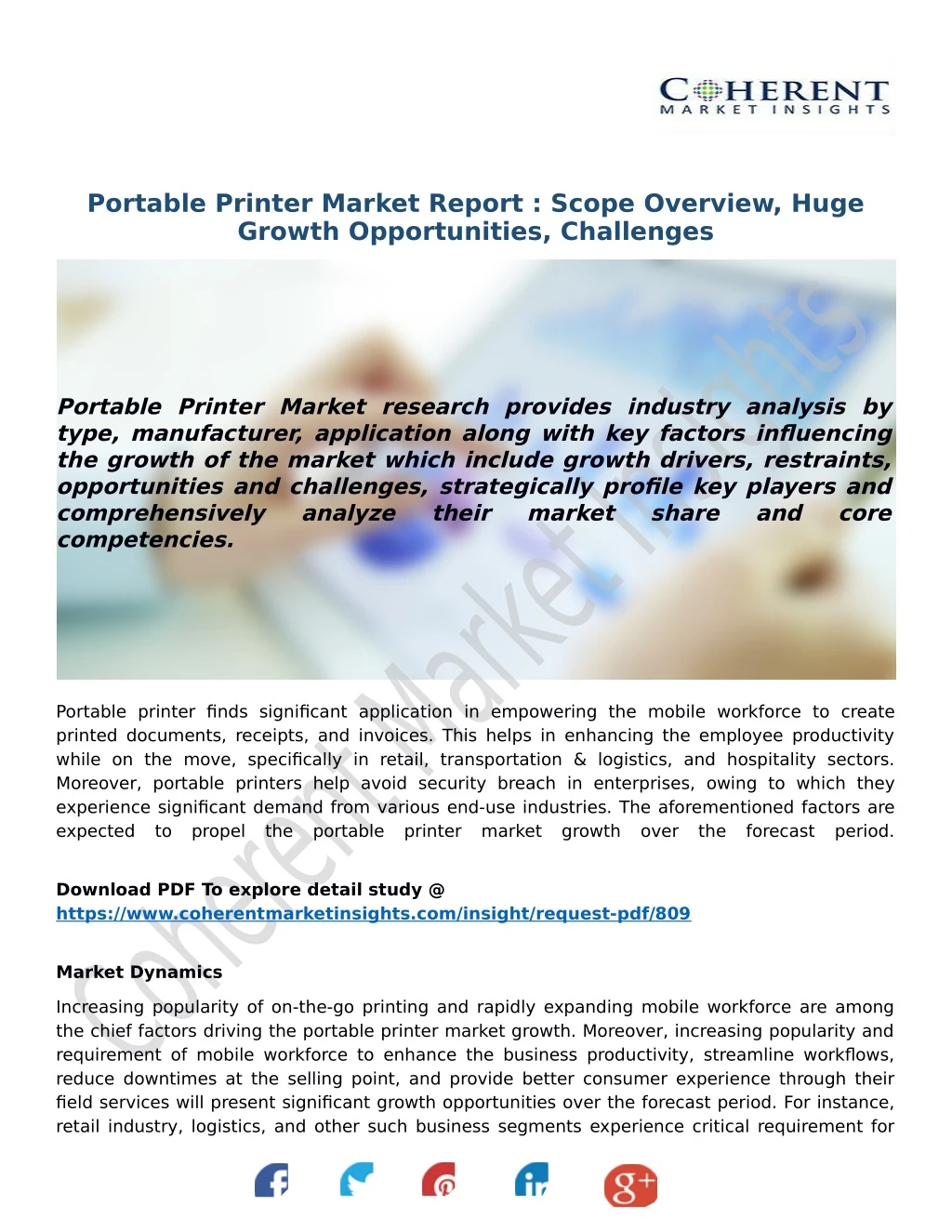 portable printer market report scope overview