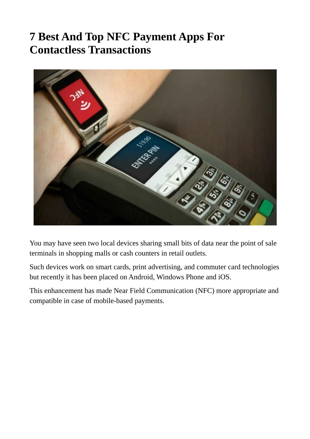 7 best and top nfc payment apps for contactless