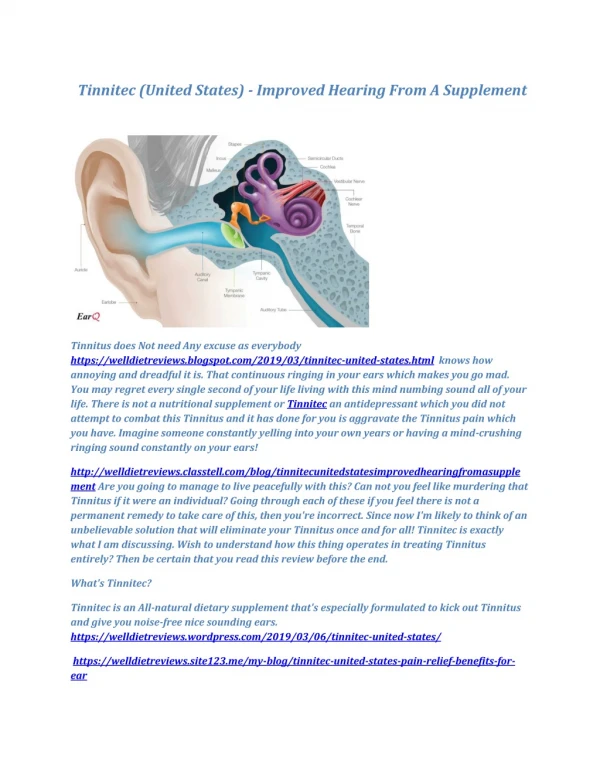 Tinnitec (United States) - Advanced Hearing Formula Review